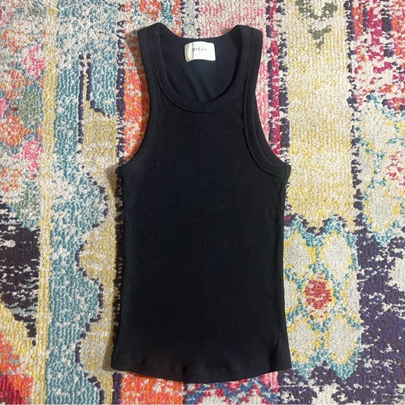 Dissh NINA BLACK RACER KNIT TANK S - Picture 2 of 7